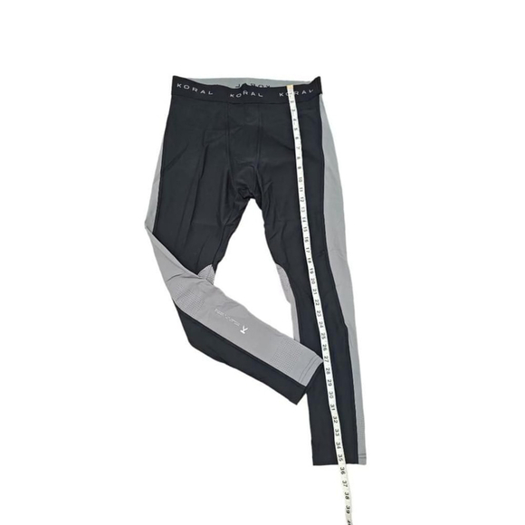 Men's Koral Black and Gray Compression Tights - Size L - Picture 6 of 9